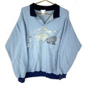 Vintage Boat Harbour Seagulls Sweatshirt Collared Large Blue Henley Made Usa 90s Sweatshirt – Easygoing Wear · High-Quality Print