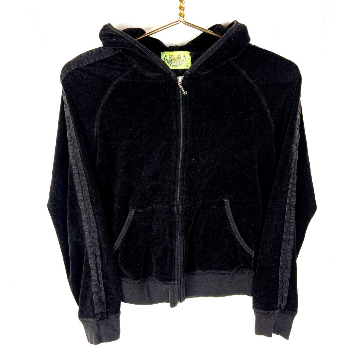 Vintage Juicy Couture Velour Women39s Sweatshirt Hoodie Large Black Full Zip Y2k Hoodie – Cozy Vibes · Trending Graphic Apparel