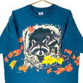 Vintage Raccoons TShirt XL Blue Made Usa Double Sided 1994 Floral Wildlife 90s Graphic Tee – Everyday Comfort · Must-Have Style