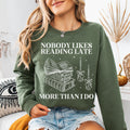 Book Lover Sweatshirt for Romance Reader Who Loves to Stay Up Late Reading Funny Saying Bookish Crewneck with Stars Cute Bookworm Present Sweatshirt – Everyday Comfort · Must-Have Style