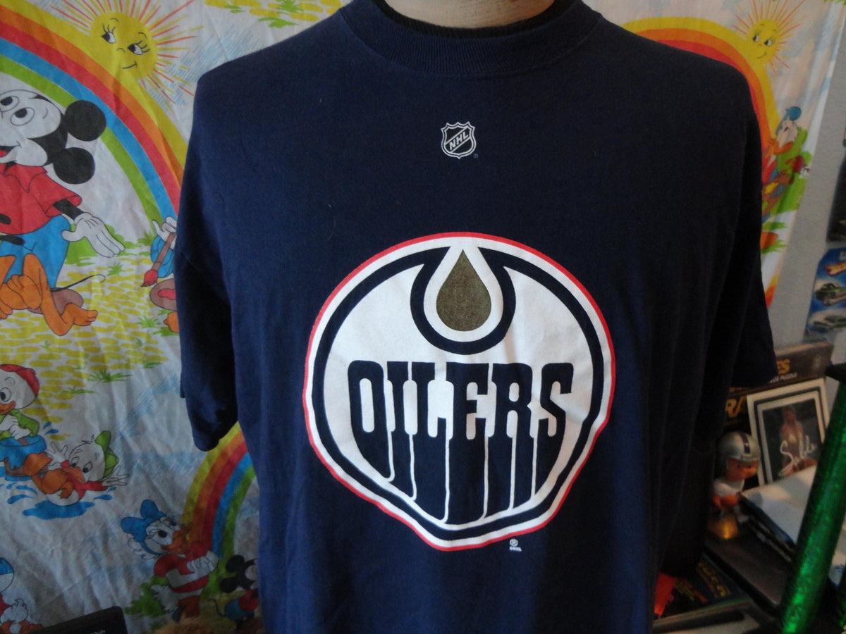 Vintage NHL Edmonton Oilers Shawn Horcoff 10 NHL Blue jersey T Shirt L Jersey – Warm & Stylish · Great Gift For Fans