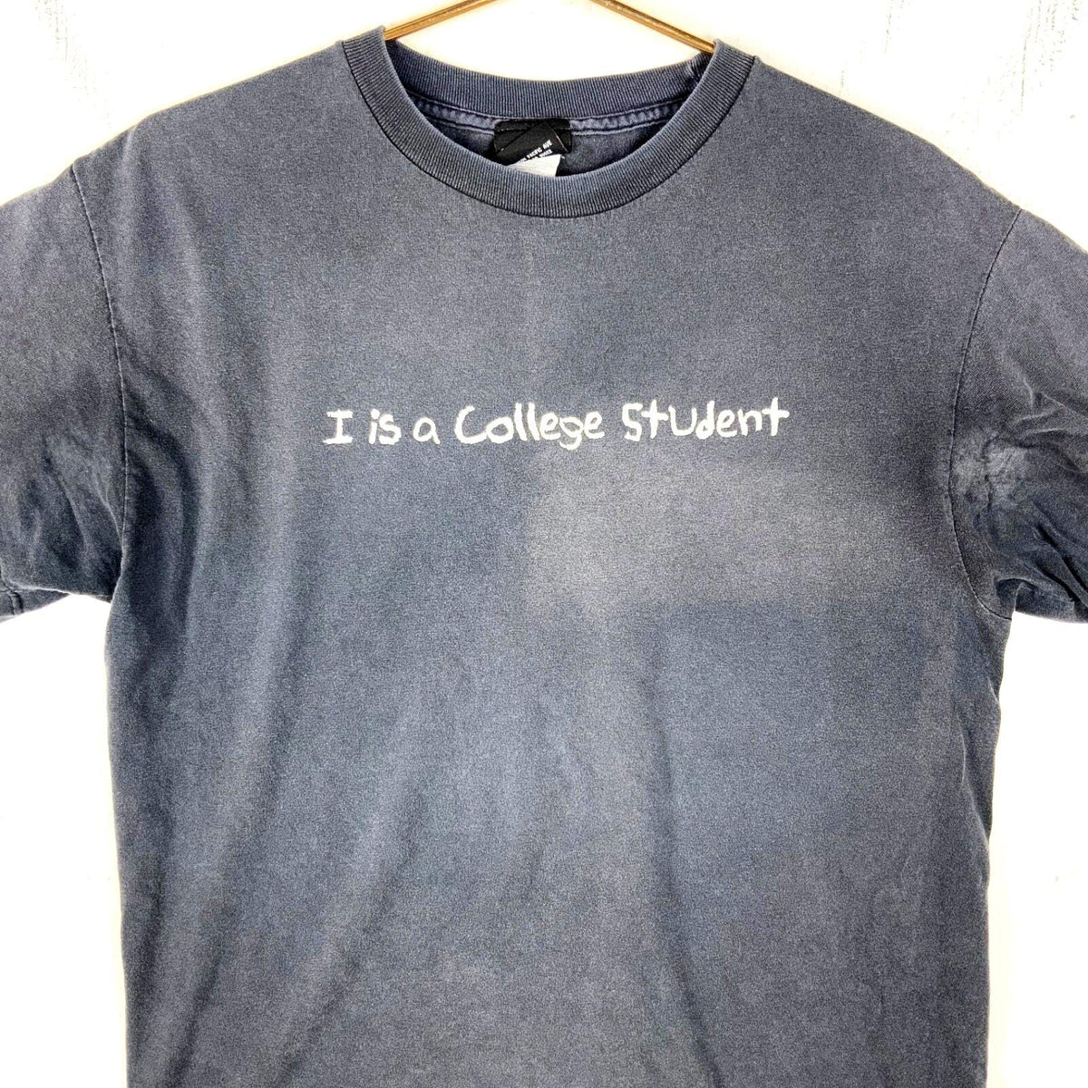 Vintage I Is A College Student TShirt Large Gray Funny Distressed 90s Graphic Tee – Cozy Vibes · High-Quality Print