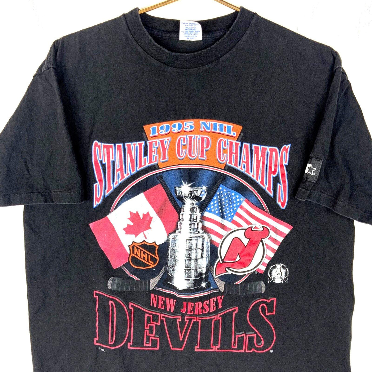 Vintage Stanley Cup Champs New Jersey Devils TShirt Large Black 1995 Nhl Jersey – Feel-Good Design · Trending Graphic Apparel