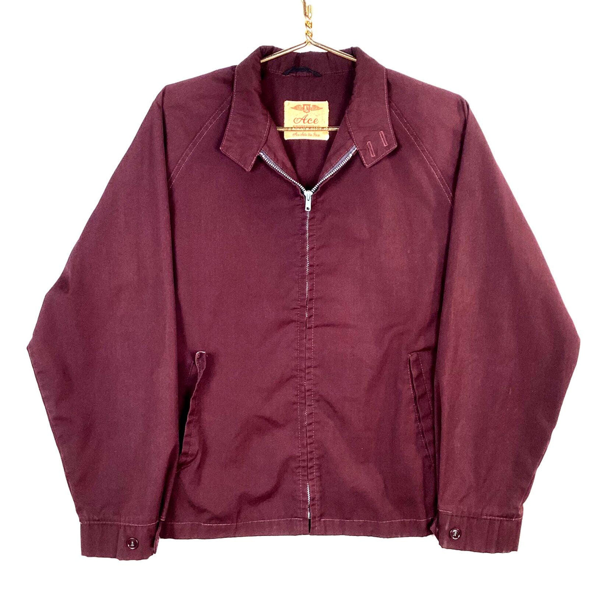 Vintage 197039s Ace Harrington Jacket Size Medium Red Full Zip Graphic Tee – Soft Feel · Trending Graphic Apparel