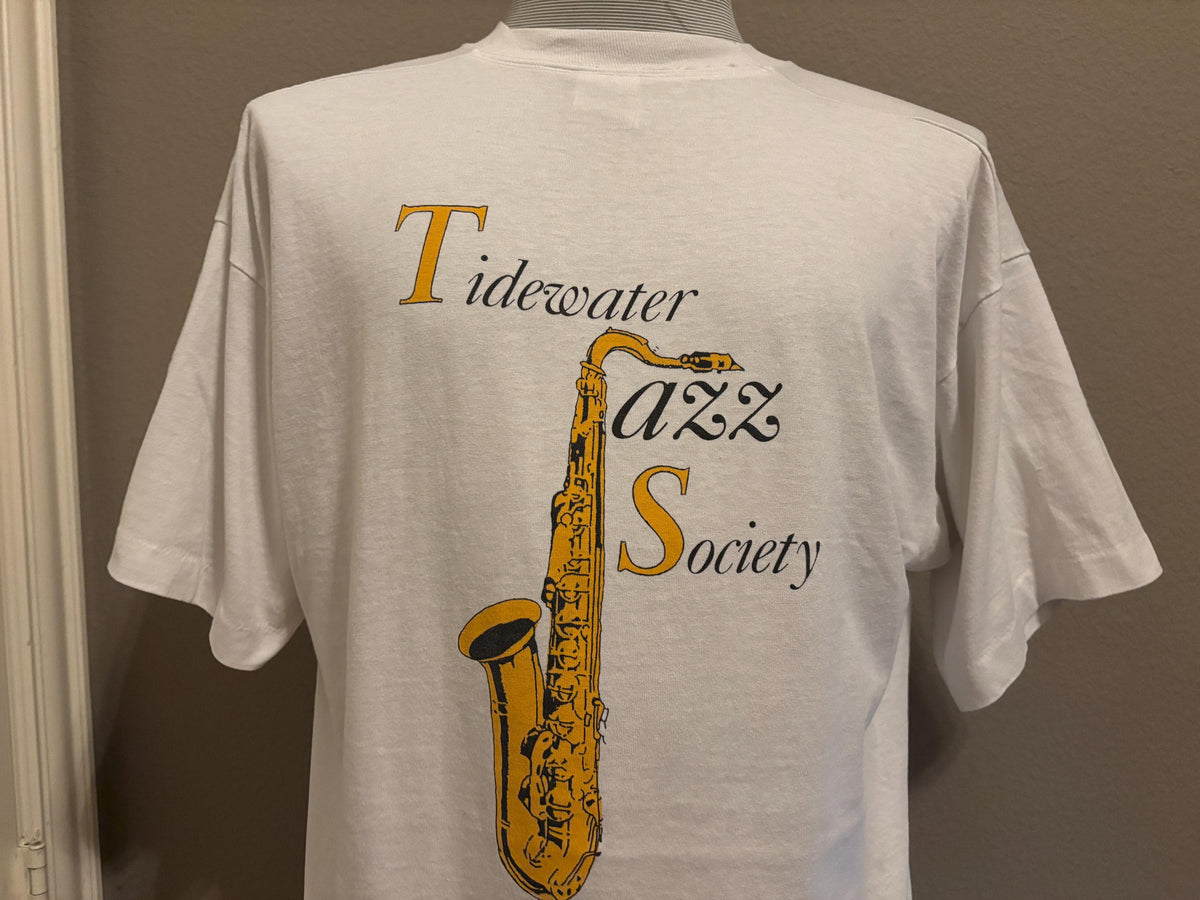 Vintage 9039s Tidewater Jazz Society Virginia Music Tshirt XL Graphic Tee – Warm & Stylish · Top Pick For Any Outfit