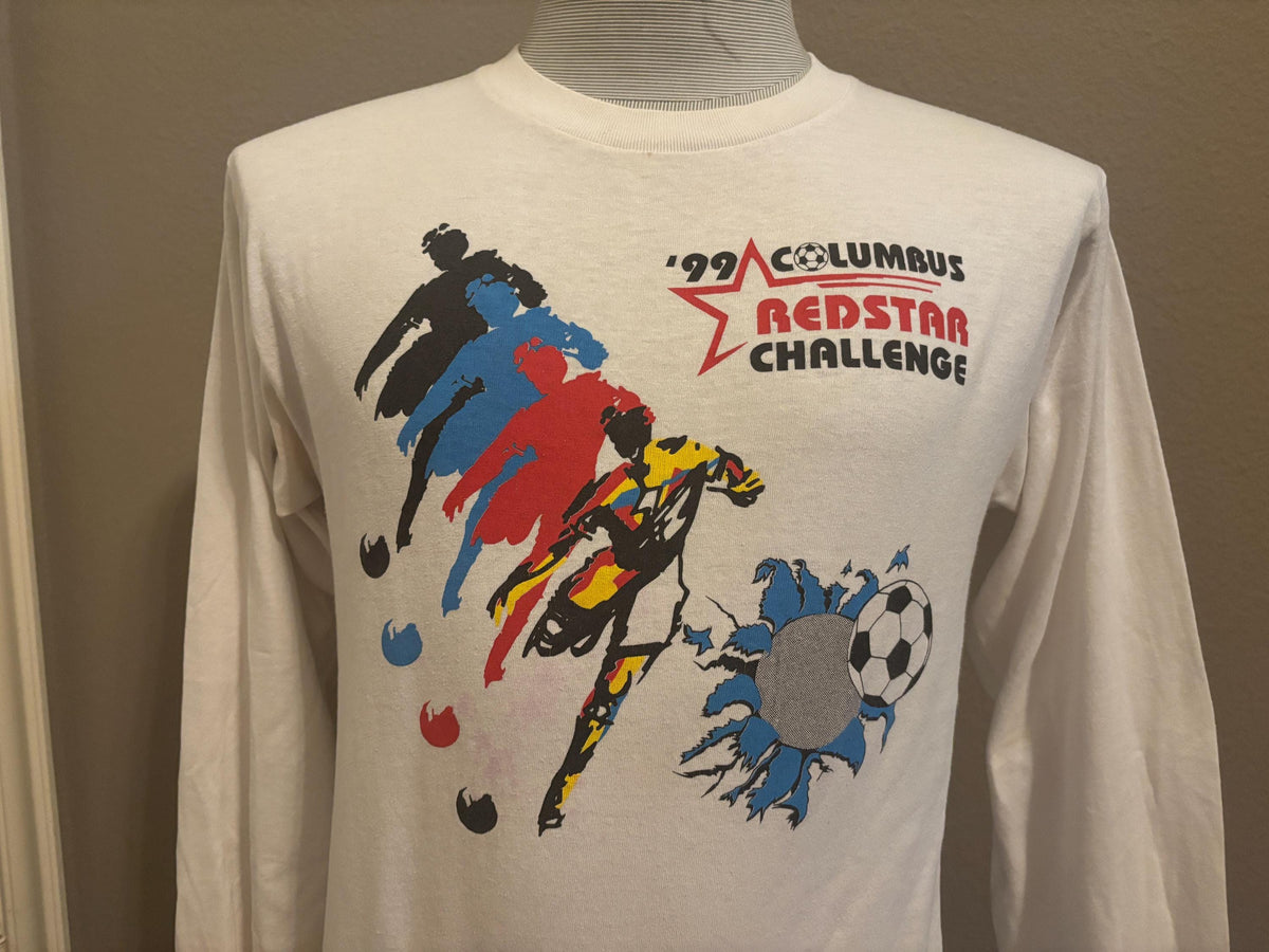 Vintage 9039s Columbus Redstar Challenge Soccer 1999 Sports Longsleeve Tshirt M Graphic Tee – Fan Favorite · High-Quality Print