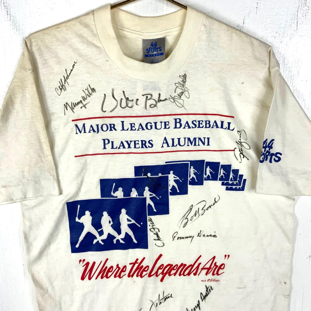 Vintage Mlb Players Alumni Tshirt Large White Autogrpahed Barry Bonds Graphic Tee – Easygoing Wear · Great Gift For Fans