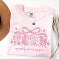 Second Grade Teacher Tee Shirt for Second Grade Squad or Crew Floral Boho Strawberry TShirt with Messy Coquette Bow Fruit Lover Teacher Graphic Tee – Warm & Stylish · Must-Have Style