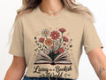 Bookish World TShirt Floral Book Tee Book Lover Gift Reading T Shirt Bookworm Apparel Literary Shirt Gift for Reader Graphic Tee – Bold Style · Top Pick For Any Outfit