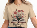 Books Over People TShirt Floral Book Design Book Lover Shirt Reader Tee Introvert Gift Bookworm Apparel Literary TShirt Graphic Tee – Fan Favorite · Top Pick For Any Outfit