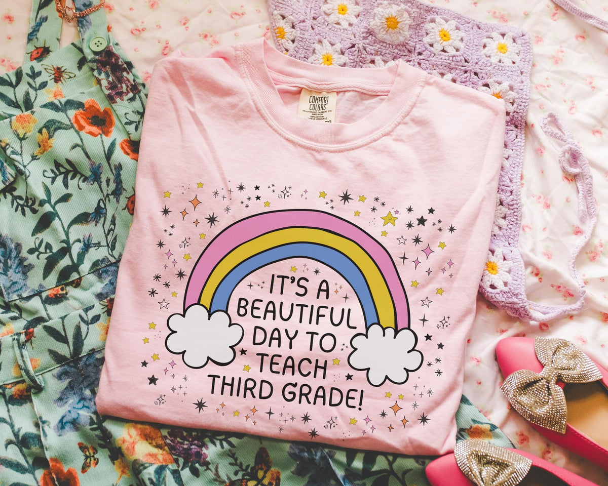 Third Grade Teacher Tee Shirt for Third Grade Crew Cute Early Childhood Education Major Gift for New Teaching Job Matching 3rd Grade Squad Graphic Tee – Cozy Vibes · Top Pick For Any Outfit