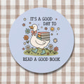Book Lover Silly Goose Sticker for School Librarian Reading Teacher Cute Romance Reader Bookish Sticker with Flowers for Animal Lover Graphic Tee – Soft Feel · Great Gift For Fans