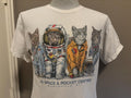 Vintage 90s Huntsville Alabama US Space Rocket Center Astronaut Cats Tshirt L Graphic Tee – Bold Style · High-Quality Print